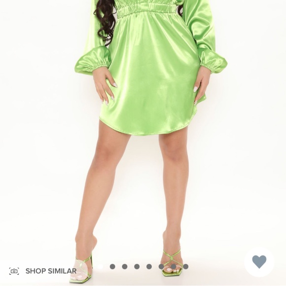 Light Green Shirt Dress - Picture 4 of 4